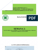 SESION 2 - NOCIÓN JURIDICA DE LA EMPRESA (Derecho Empresarial)