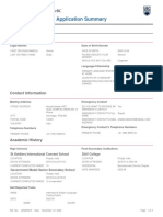 UBC Application Summary for Simran Singh