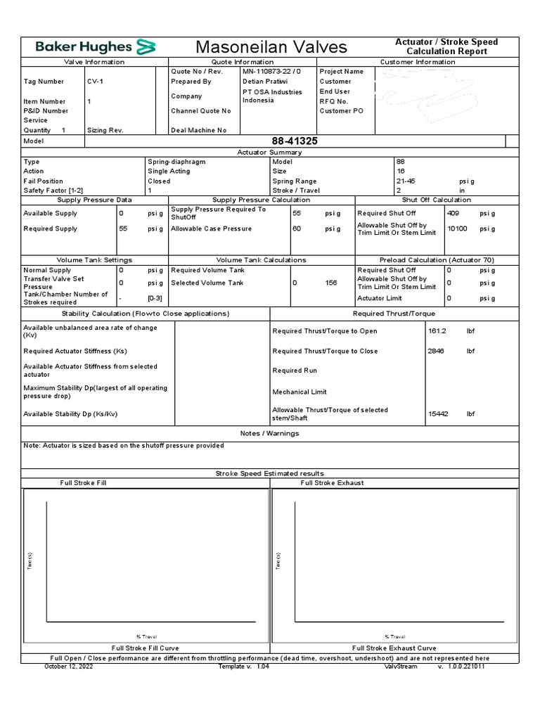 Sizing Body Valve Torque MN11087322 ACTUATOR LEAKAGE V PDF Valve Thrust
