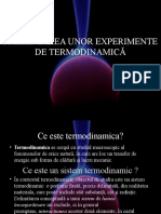 Experimente de termodinamică