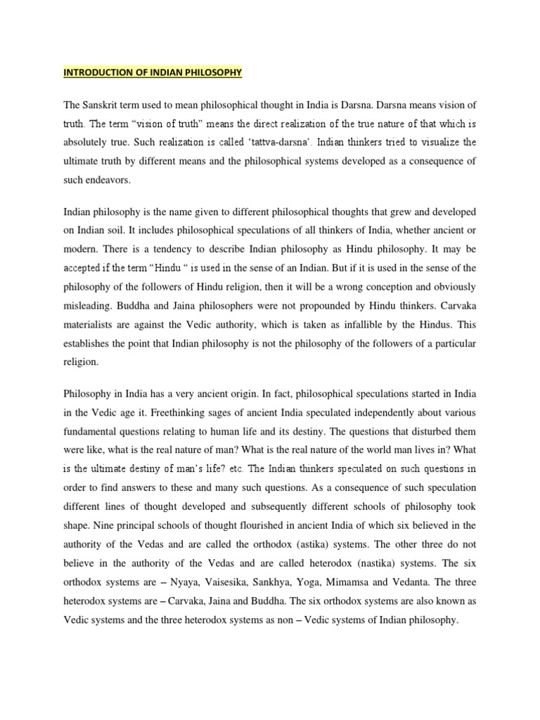 Key Features of Indian Philosophy | PDF | Indian Philosophy | Moksha
