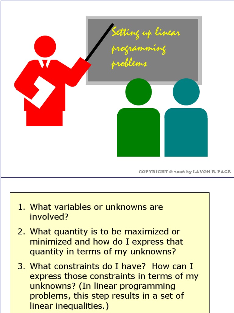 How To Setup Problem Constraints | PDF | Linear Programming | Maize