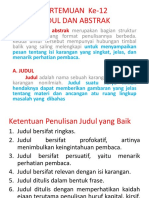 KBI P 12 Judul Dan Abstrak