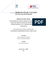 Nivel de Dificultad Que Genera El Quechua en La Adecuada Pronunciación Del Español en Los Estudiantes de La I.E. #30970 Del Distrito de Salcahuasi2