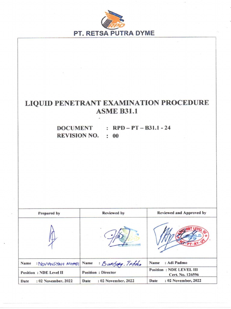 Penetrant (NDT SOP) | PDF | Welding | Construction