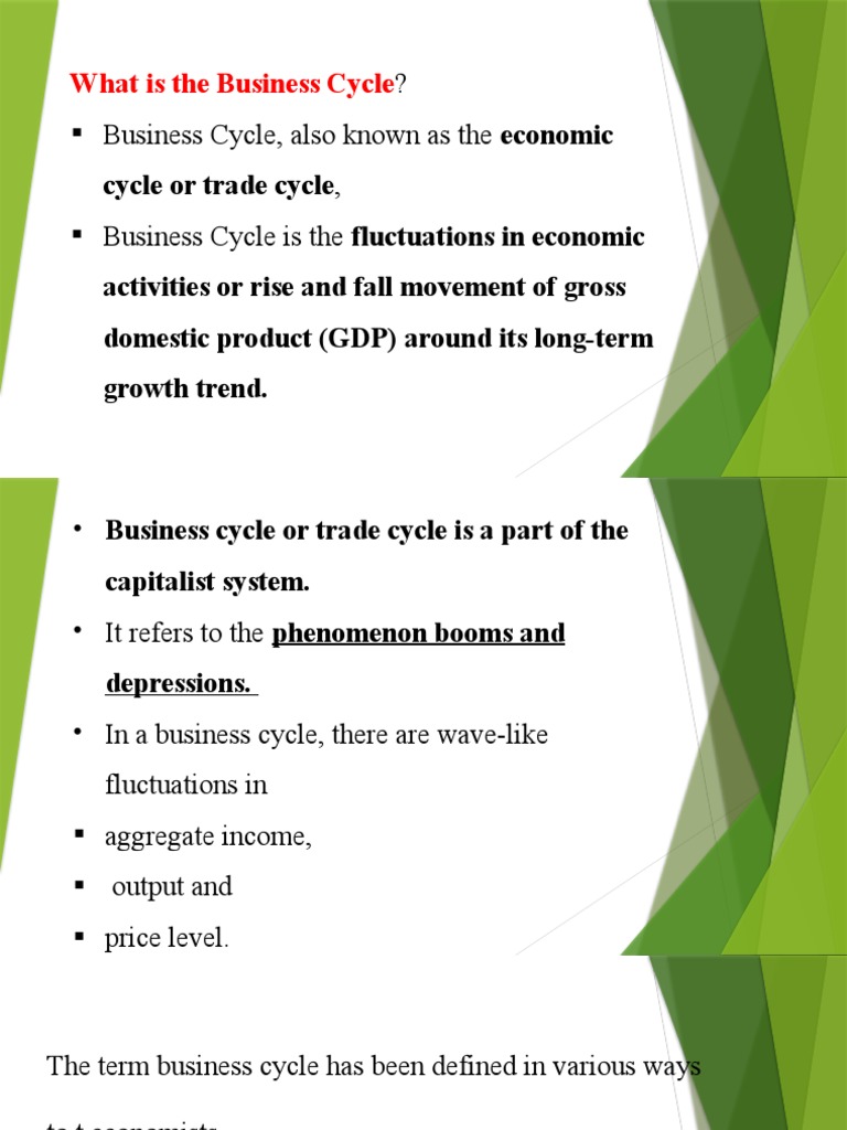 Understanding the phases of the business cycle from recovery and