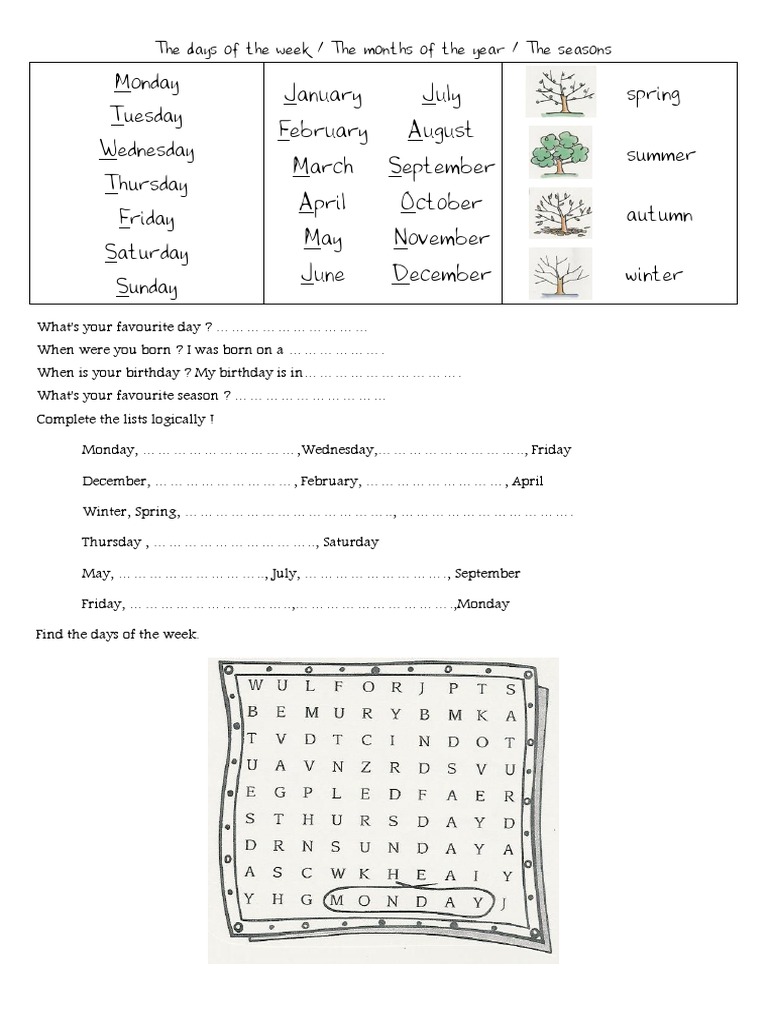 Days and Months | PDF