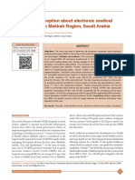 Physicians Perception About Electronic Medical Record System in Makkah Region, Saudi Arabia