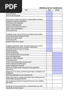 Windows Server Maintenance Checklist