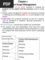 4 Project Scope Management