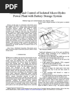 Modeling and Control of Isolated Micro-Hydro Power Plant With Battery Storage System