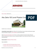 Abu Zaria 100 Level Physics Courses - FlashLearners