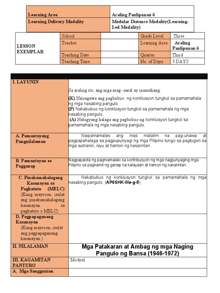 Cot AP 6 m7 q3 Cot PDF
