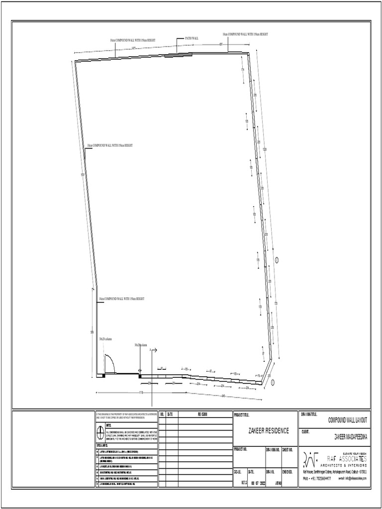 Compound Wall Layout | PDF | Economic Sectors
