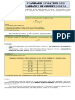 Standard Deviation Grouped Data