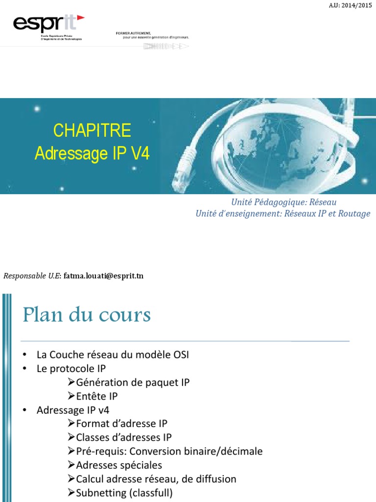 Adressage IPv4 et Protocole IP | PDF | Protocoles Internet | Adresse IP