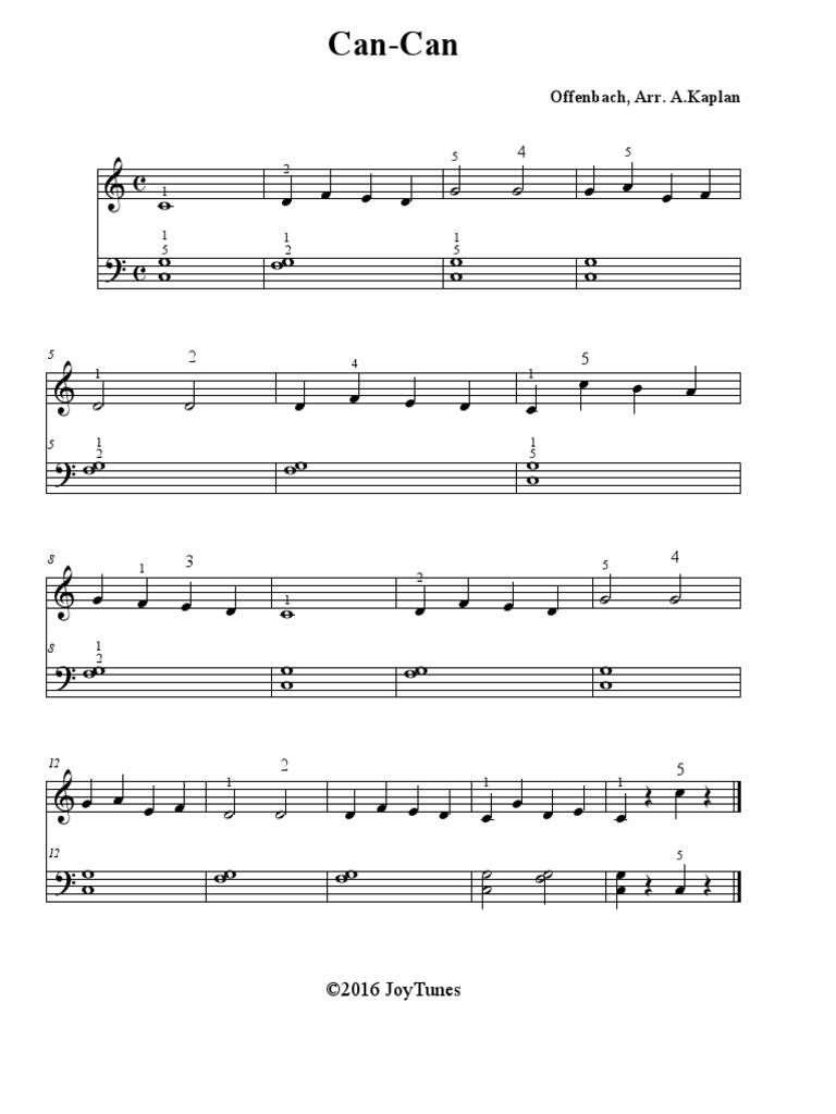 Can Can Sheet Music | PDF