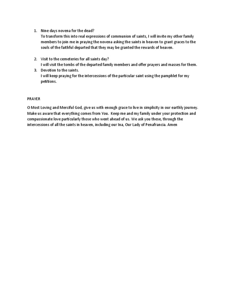 Nine Days Novena For The Dead | PDF