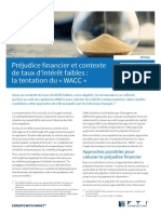 Prejudice Financier Et Contexte de Taux Dinteret Faibles La Tentation Du Wacc