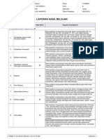 Laporan Hasil Belajar: No Mata Pelajaran Nilai Akhir Capaian Kompetensi A. Kelompok Mata Pelajaran Umum