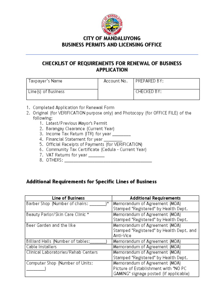 Requirements For Renewal Of Business PDF Government Finances Taxes