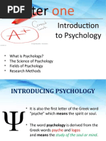 Fundamentals of Psychology 202110 - Lecture 1