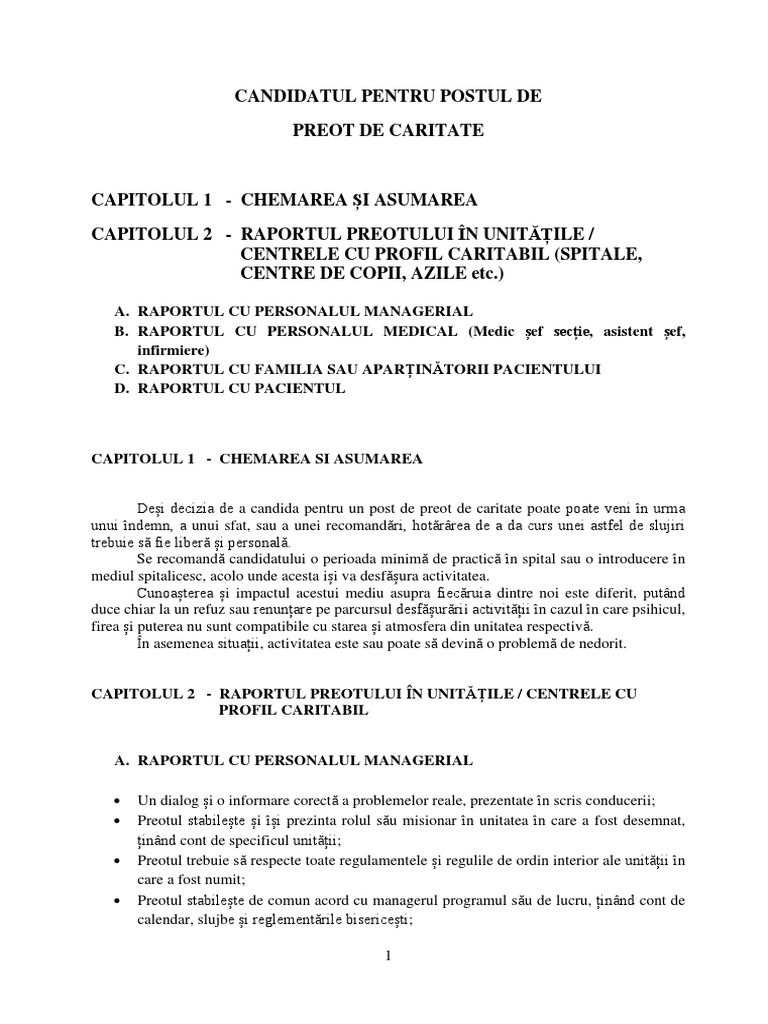 Indrumator Preoti de Caritate | PDF