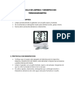 Protocolo de Limpieza y Desinfeccion