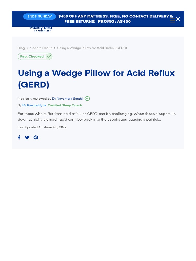 Using A Wedge Pillow For Acid Reflux (GERD) PDF Gastroesophageal Reflux Disease Pillow