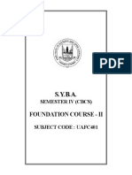 S.Y.B.a. Foundation Course II Eng