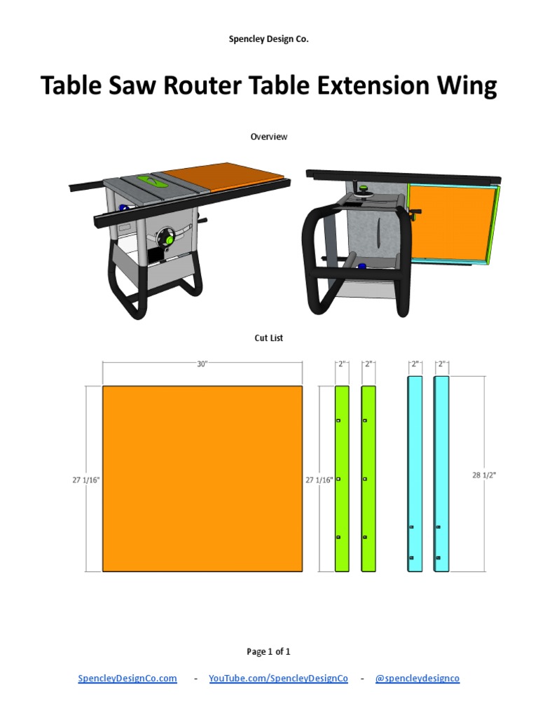Table Saw Router Table Extension Plans | PDF | Home & Garden | Art