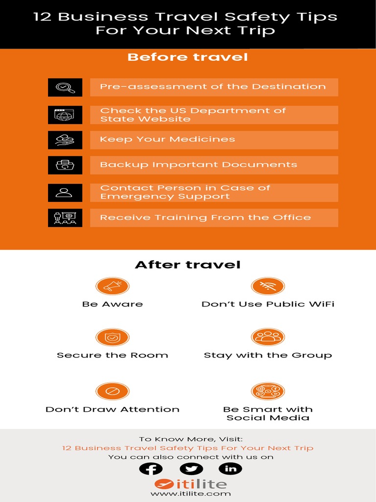 12 Business Travel Safety Tips For Your Next Trip | PDF | Computers