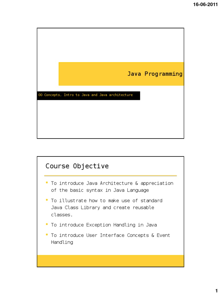 Course Objective: Java Programming | Download Free PDF | Java Virtual ...