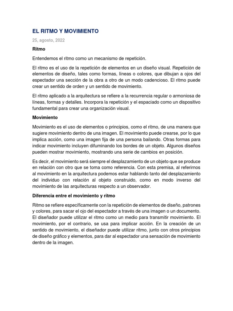 Ritmo y Movimiento en Diseño Gráfico | PDF | Ritmo | Diseño