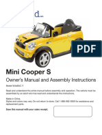 Mini Cooper S: Owner's Manual and Assembly Instructions