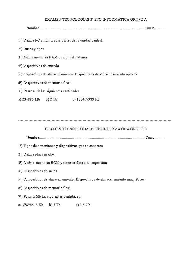 Examen Informatica | PDF