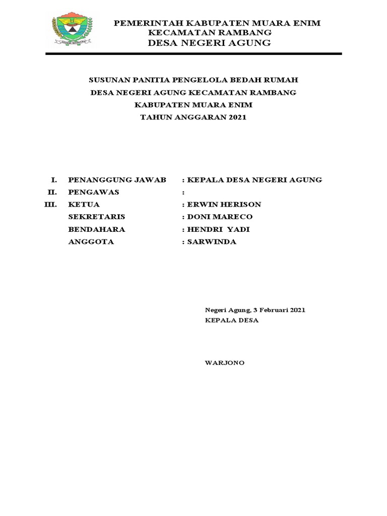Masyarakat berpartisipasi dalam rapat evaluasi program bedah rumah