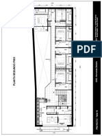 Planta segundo piso con distribución de ambientes