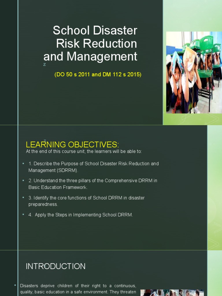 Part 1 School Disaster Risk Reduction And Management Pdf Emergency