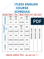 Tana English Center Schedule