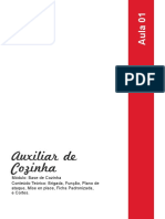 Auxiliar de Cozinha (Fundação Das Artes) Aula 01