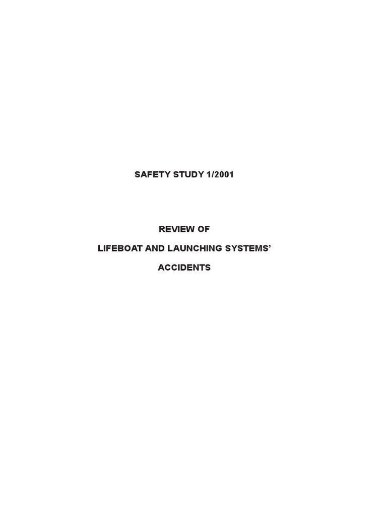 Lifeboat Safety Study: Accident Review | PDF | Clutch | Cable