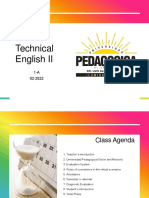 Technical English II Agenda July 20-22
