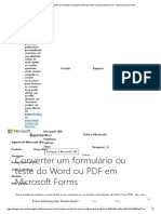 Converter um formulário ou teste do Word ou PDF em Microsoft Forms - Suporte da Microsoft