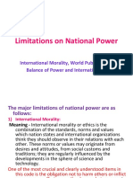 Limitations On National Power