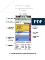 Nutrition Label Webquest
