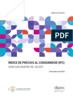 La Inflación de Jujuy Fue de 6,2% en Diciembre y Alcanzó Un 89,4% en 2022
