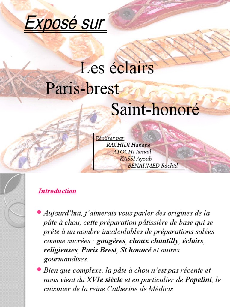 Histoire et recettes des éclairs | PDF | Nourritures | Cuisine