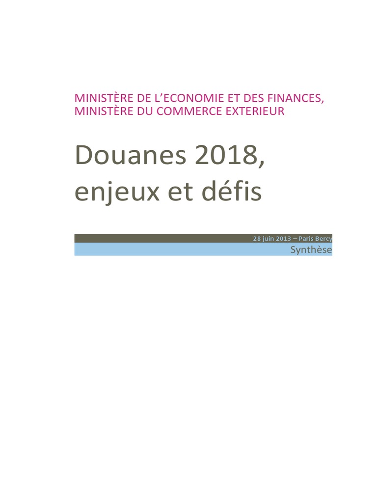 Douanes 2018 : Stratégies et Défis | PDF | Finance et gestion monétaire