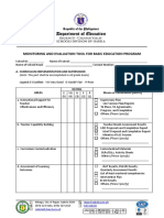 FM CID 004 Monitoring and Evaluation Tool For Basic Education Program